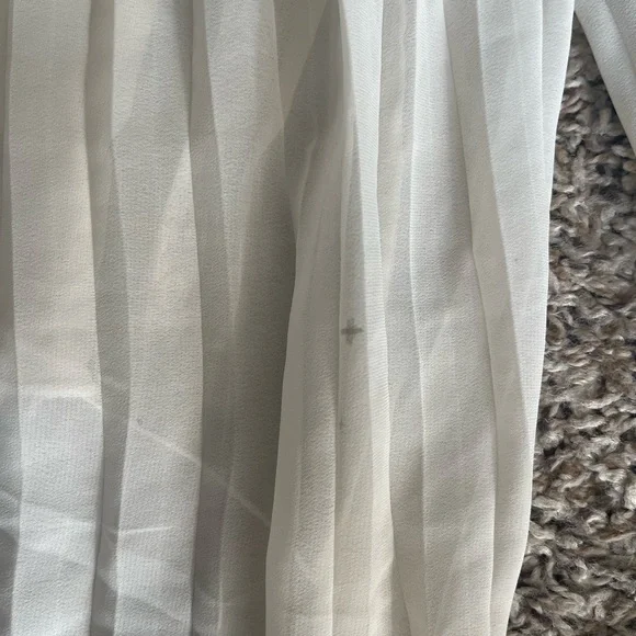 Japna Cream Pleated Extra-Wide Flowy Pants - Picture 5 of 13